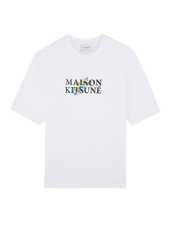 Maison Kitsune T-Shirt Flow Logo White