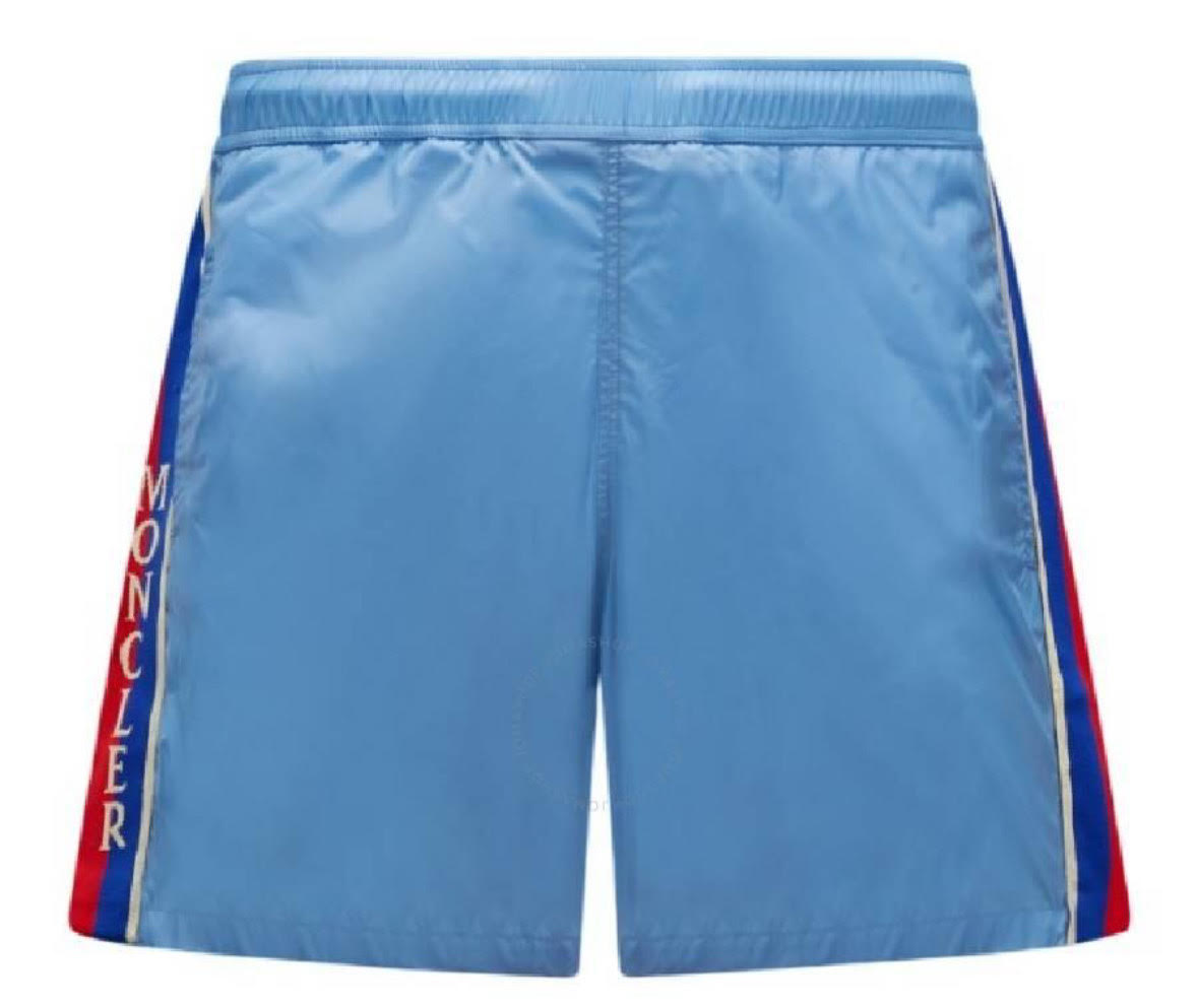 Moncler Shorts Print Blue