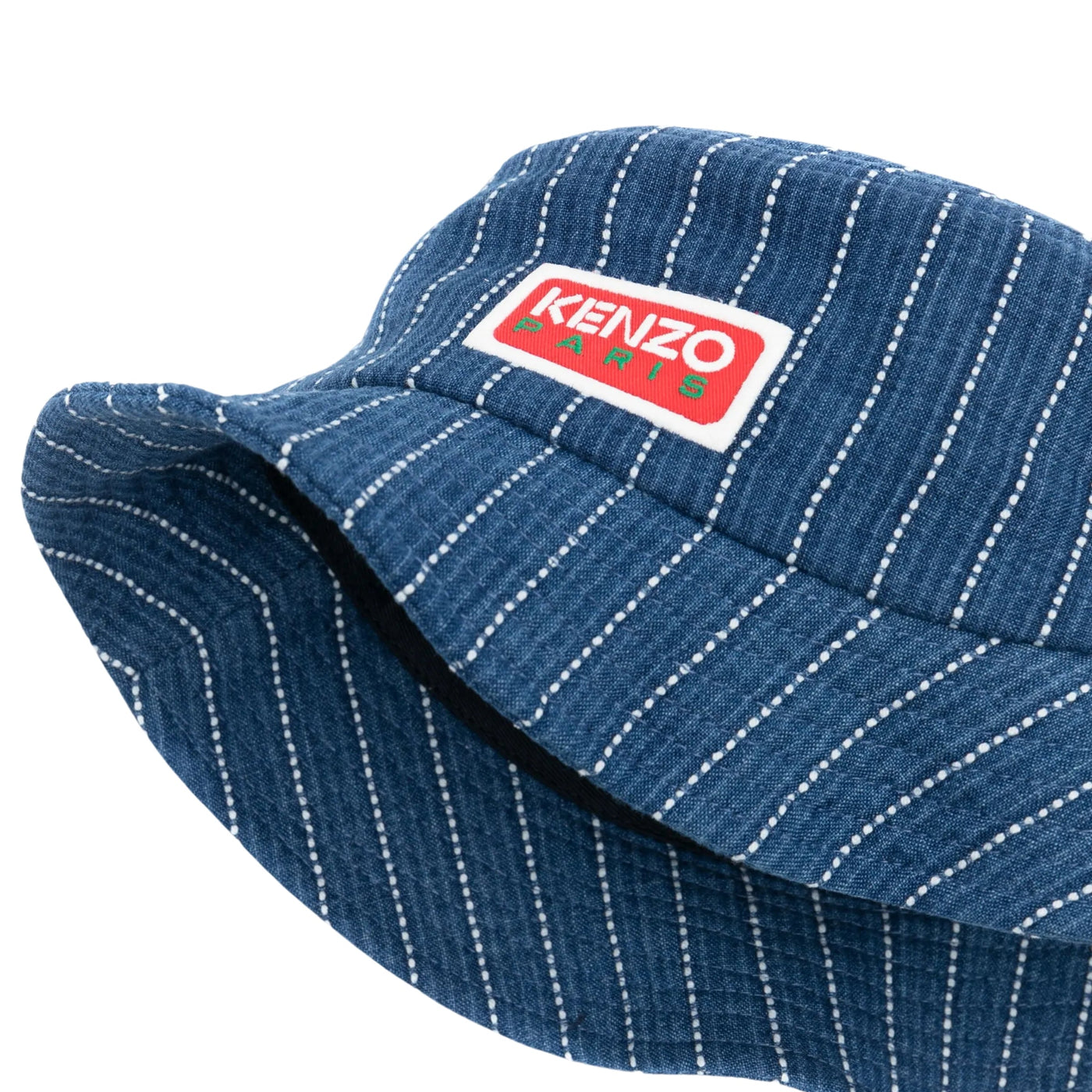 Kenzo Bucket Hat Stripes Medium Stone Denim Blue