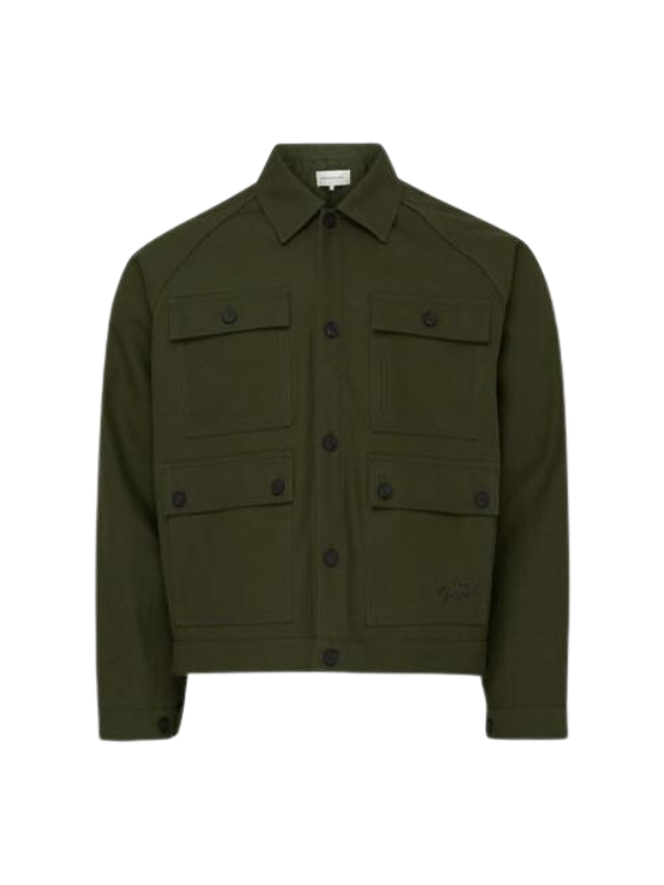Maison Kitsune Jacket Workwear Button Down Khaki