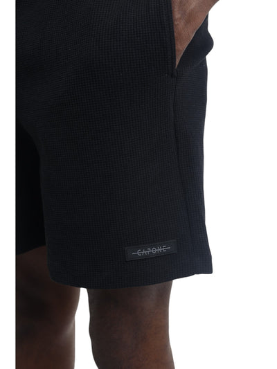 Capone Shorts Textured Basic Black