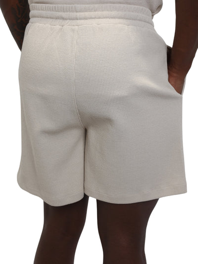 Capone Shorts Textured Basic Oatmeal