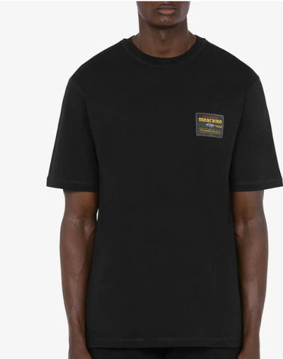 MOSCHINO INSIDE OUT LABEL ORGANIC JERSEY T-SHIRT