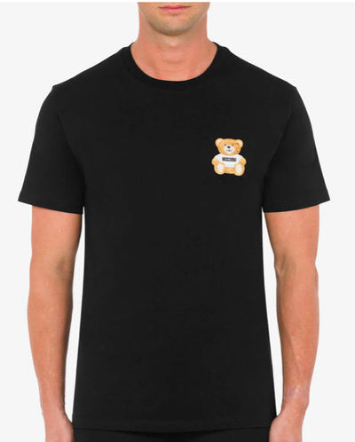 MOSCHINO TEDDY PATCH ORGANIC JERSEY T-SHIRT