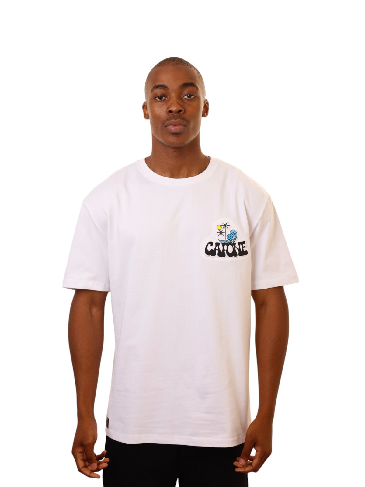 Capone T-Shirt Island Life Embossed White