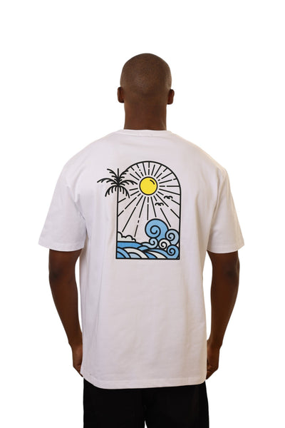 Capone T-Shirt Island Life Embossed White