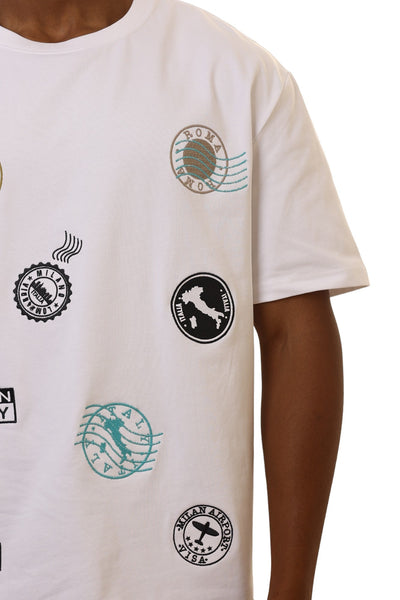 Capone T-Shirt Embossed  Stamps White