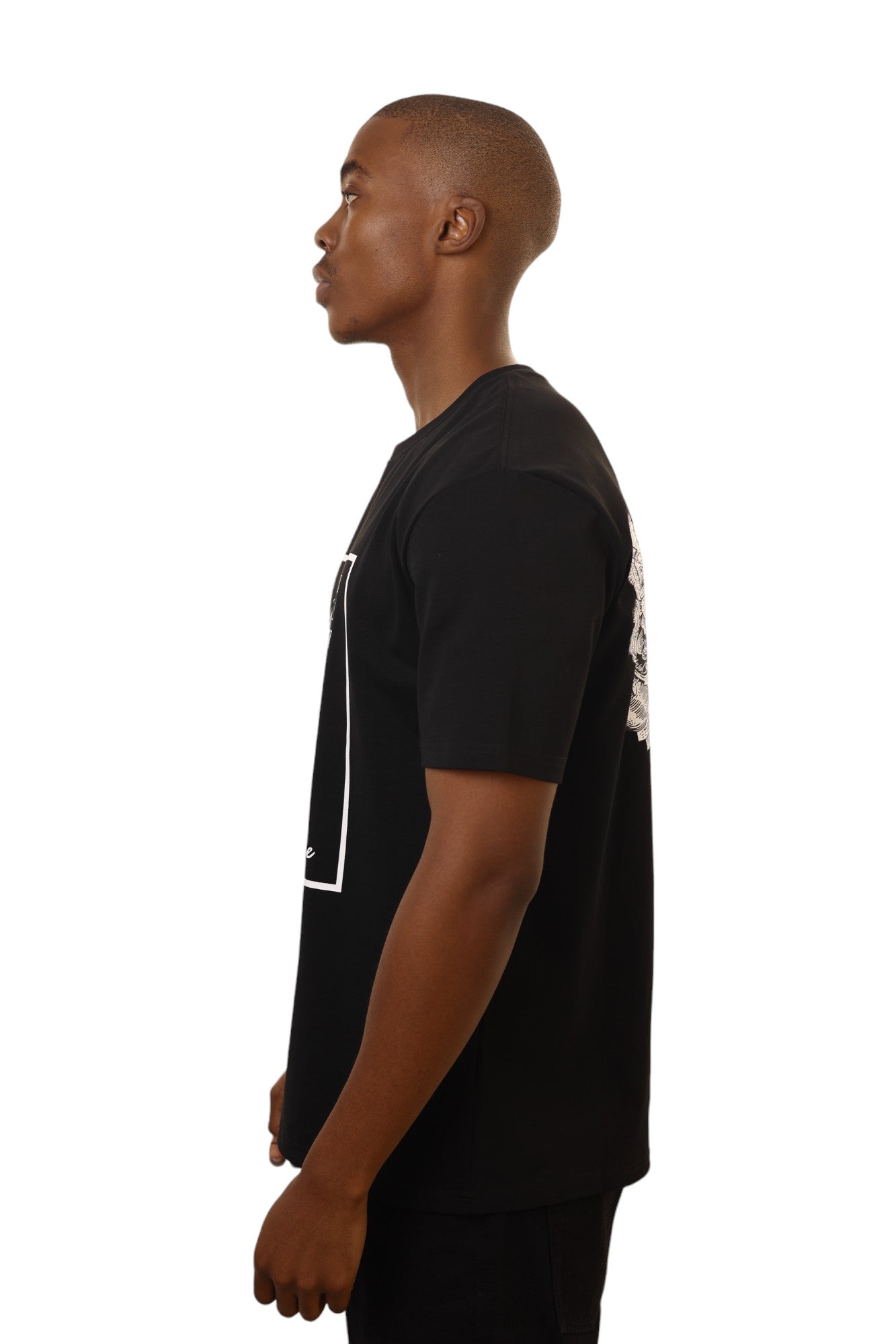 Capone T-Shirt Xiv Flower Emroidered Black-Green