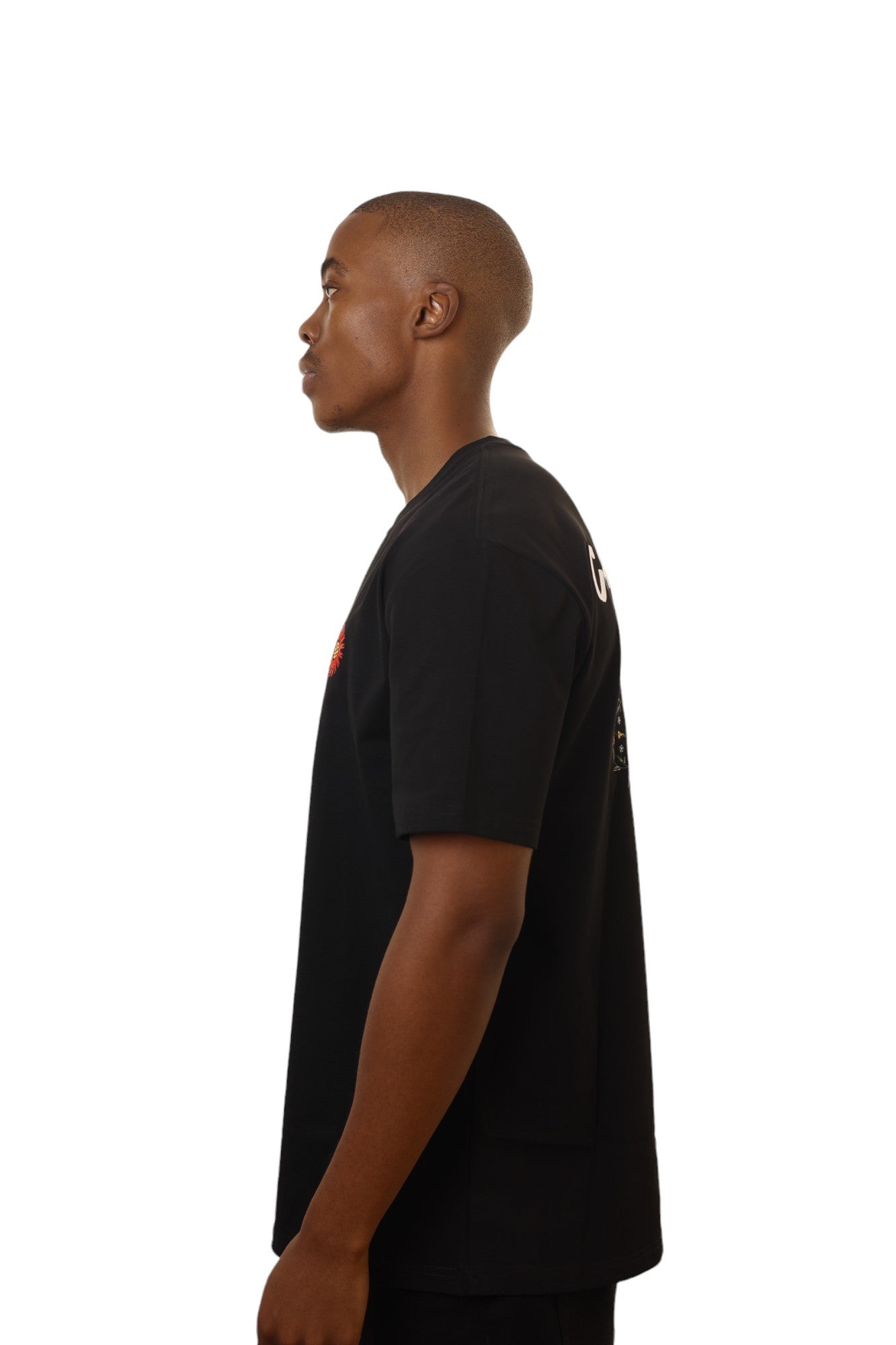 Capone T-Shirt Capone Club Flower Black