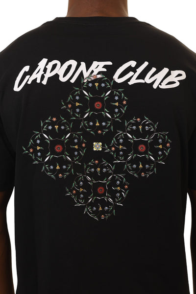 Capone T-Shirt Capone Club Flower Black