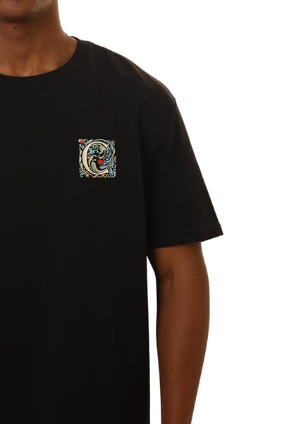 Capone T-Shirt Graphic Twin Rose Black