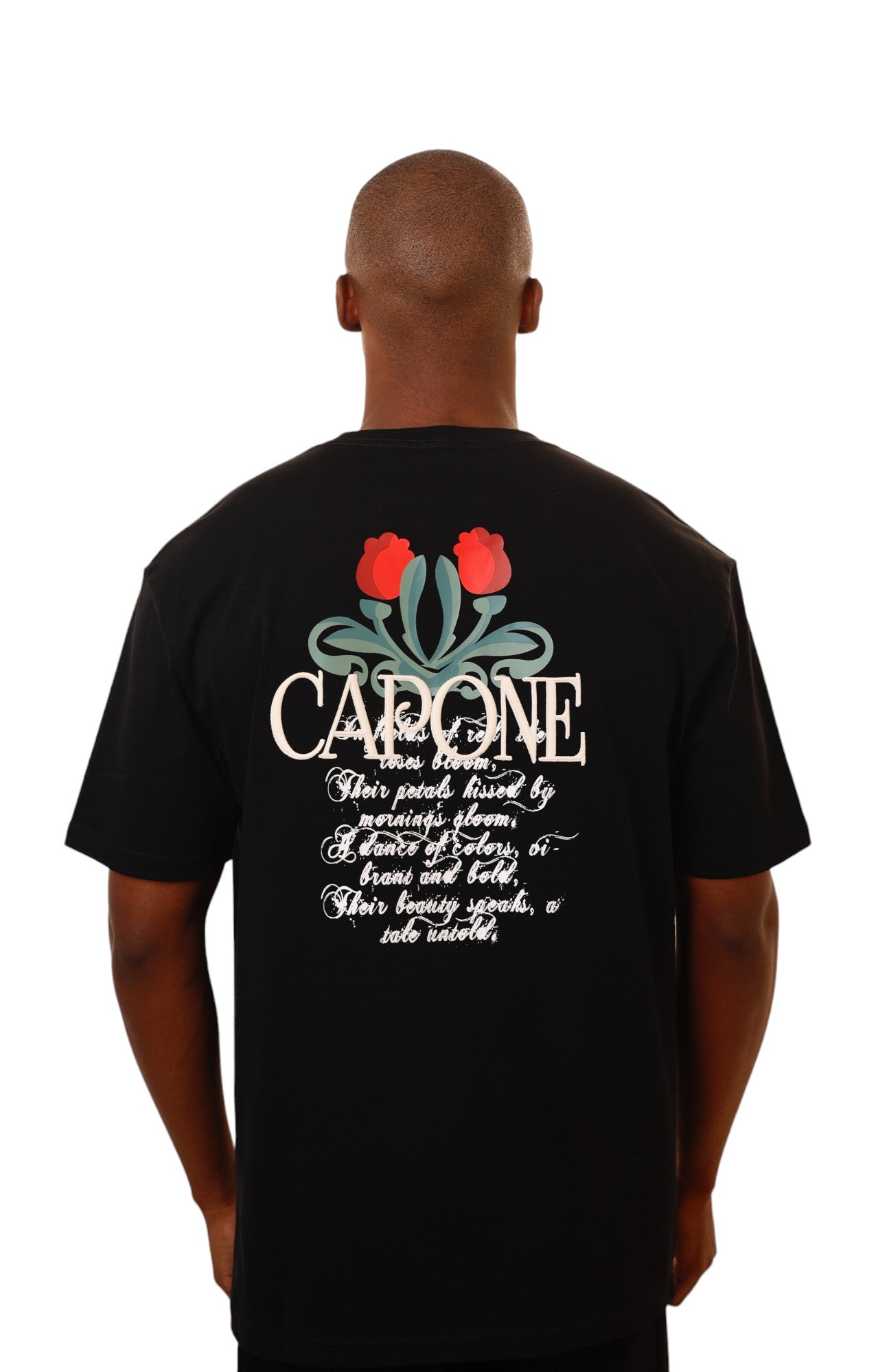 Capone T-Shirt Graphic Twin Rose Black