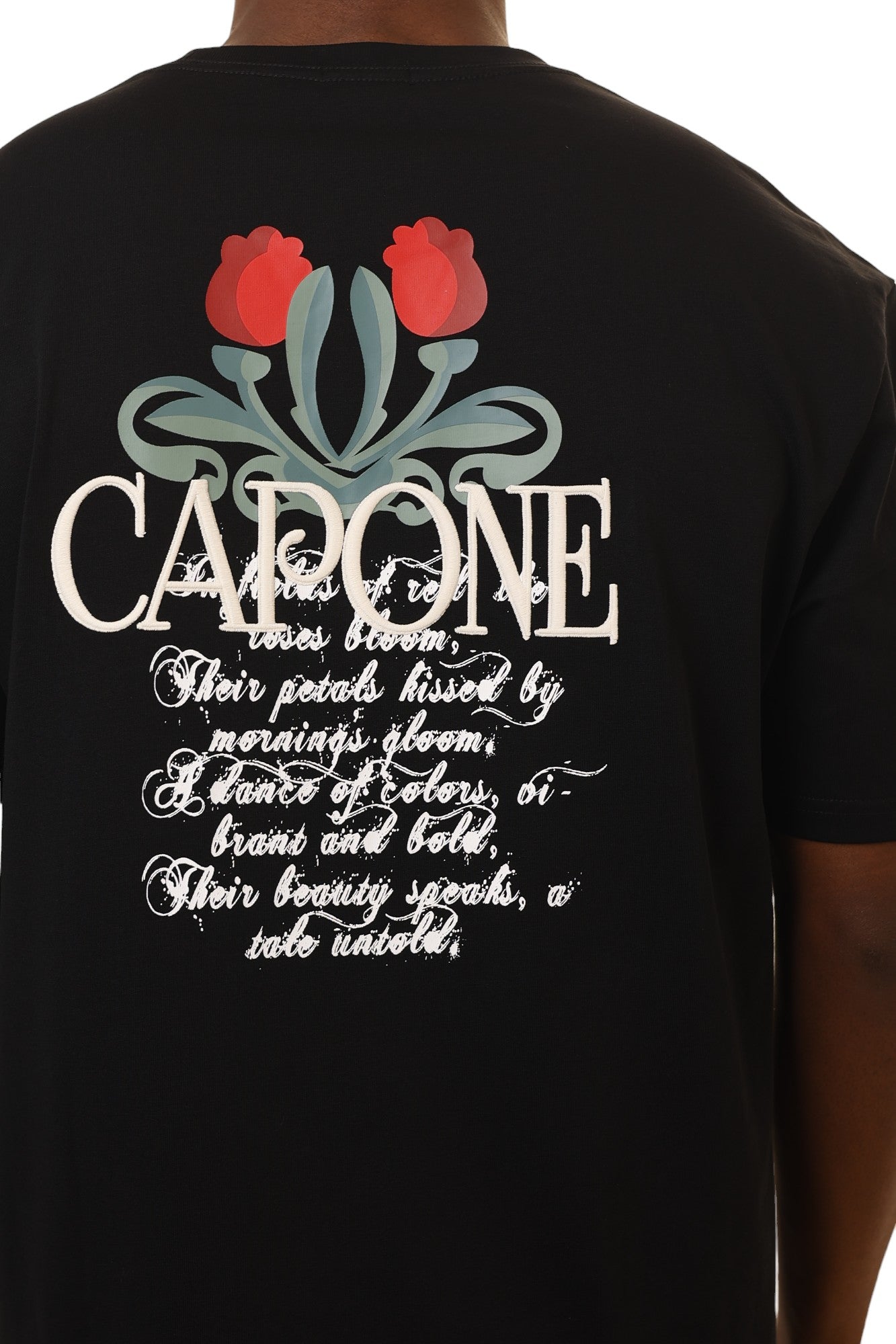 Capone T-Shirt Graphic Twin Rose Black