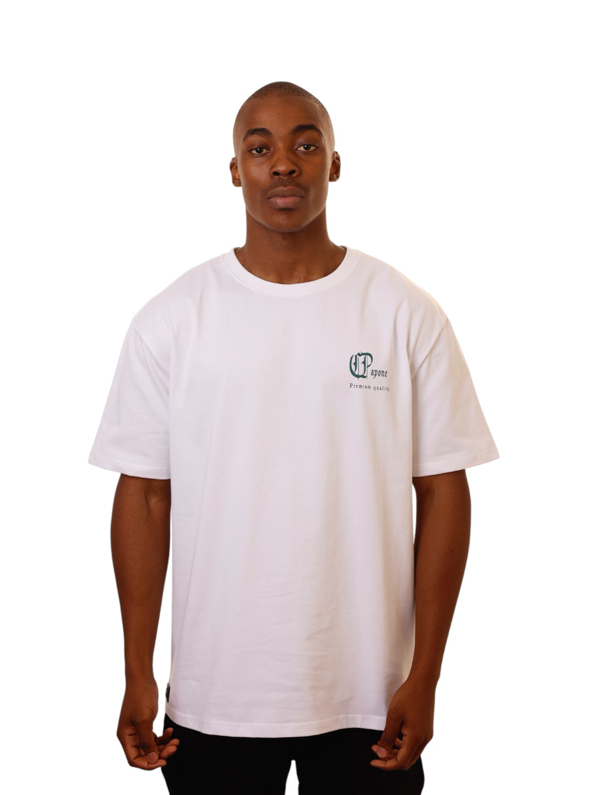 Capone T-Shirt Xiv Cursive Logo White