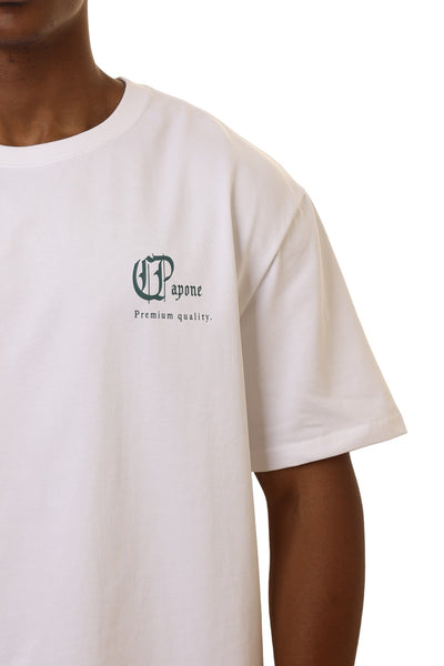 Capone T-Shirt Xiv Cursive Logo White