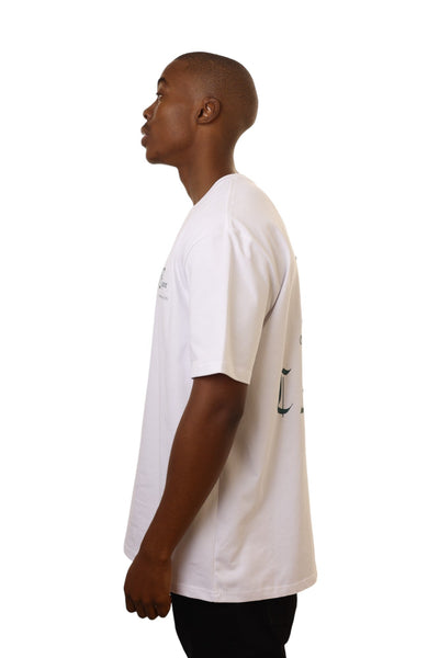 Capone T-Shirt Xiv Cursive Logo White