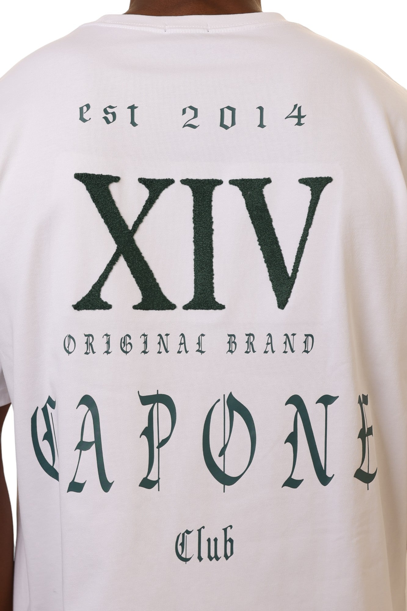 Capone T-Shirt Xiv Cursive Logo White