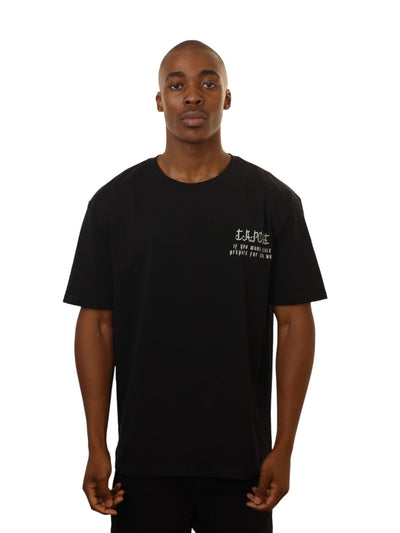 Capone T-Shirt Print Phrase Patch Black