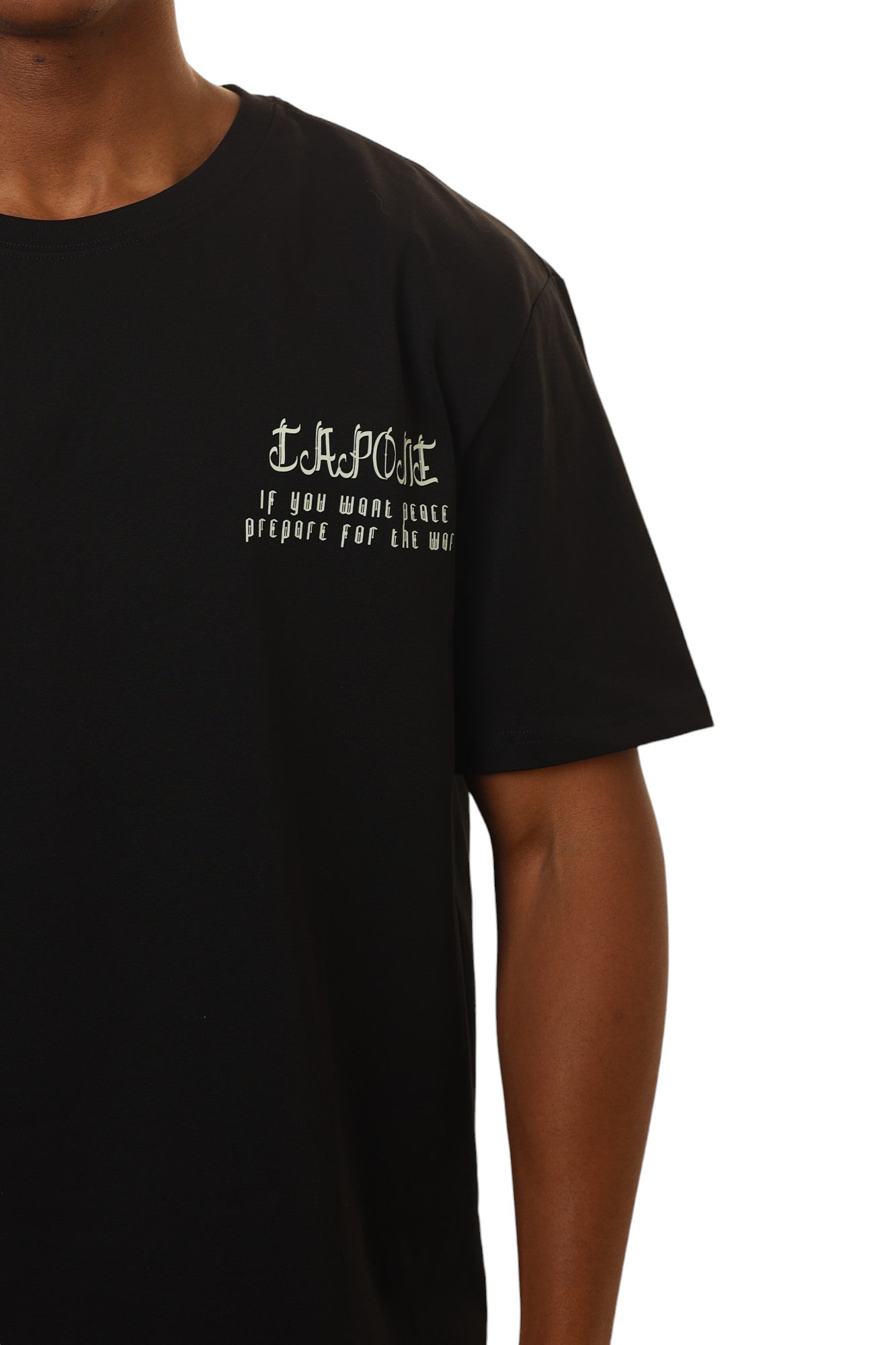 Capone T-Shirt Print Phrase Patch Black