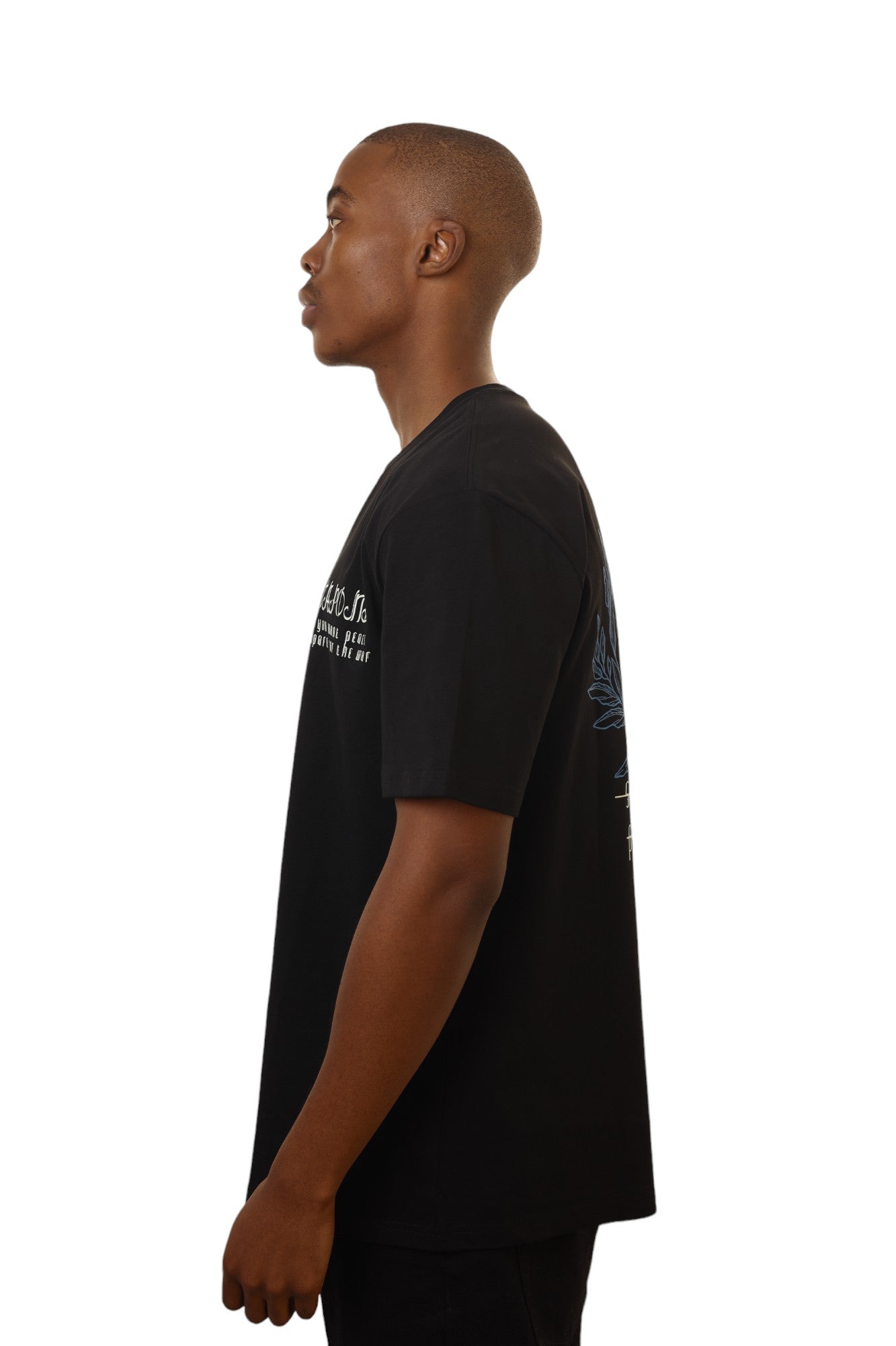 Capone T-Shirt Print Phrase Patch Black