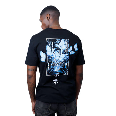 Capone T-Shirt Japan City Butterfly Black