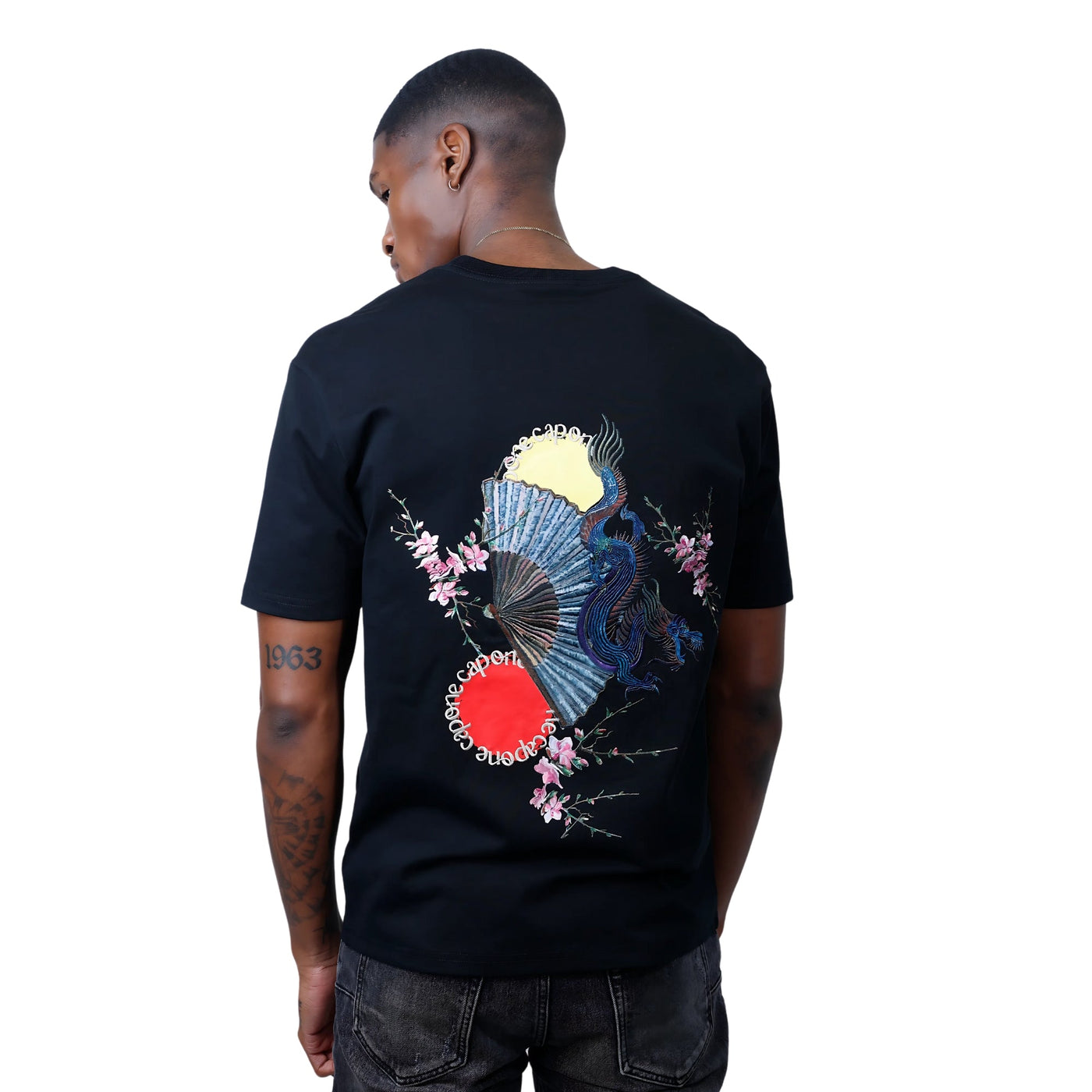Capone T-Shirt Japan Dragon Black