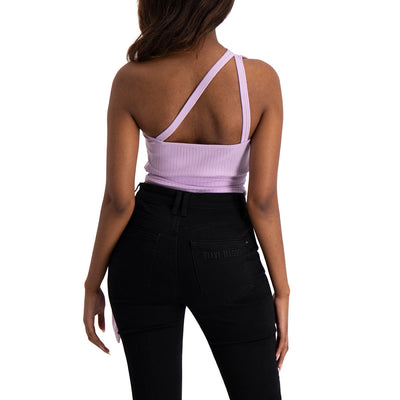 CLAIRE LILAC A-SYMERTRICAL STRAPPY TOP