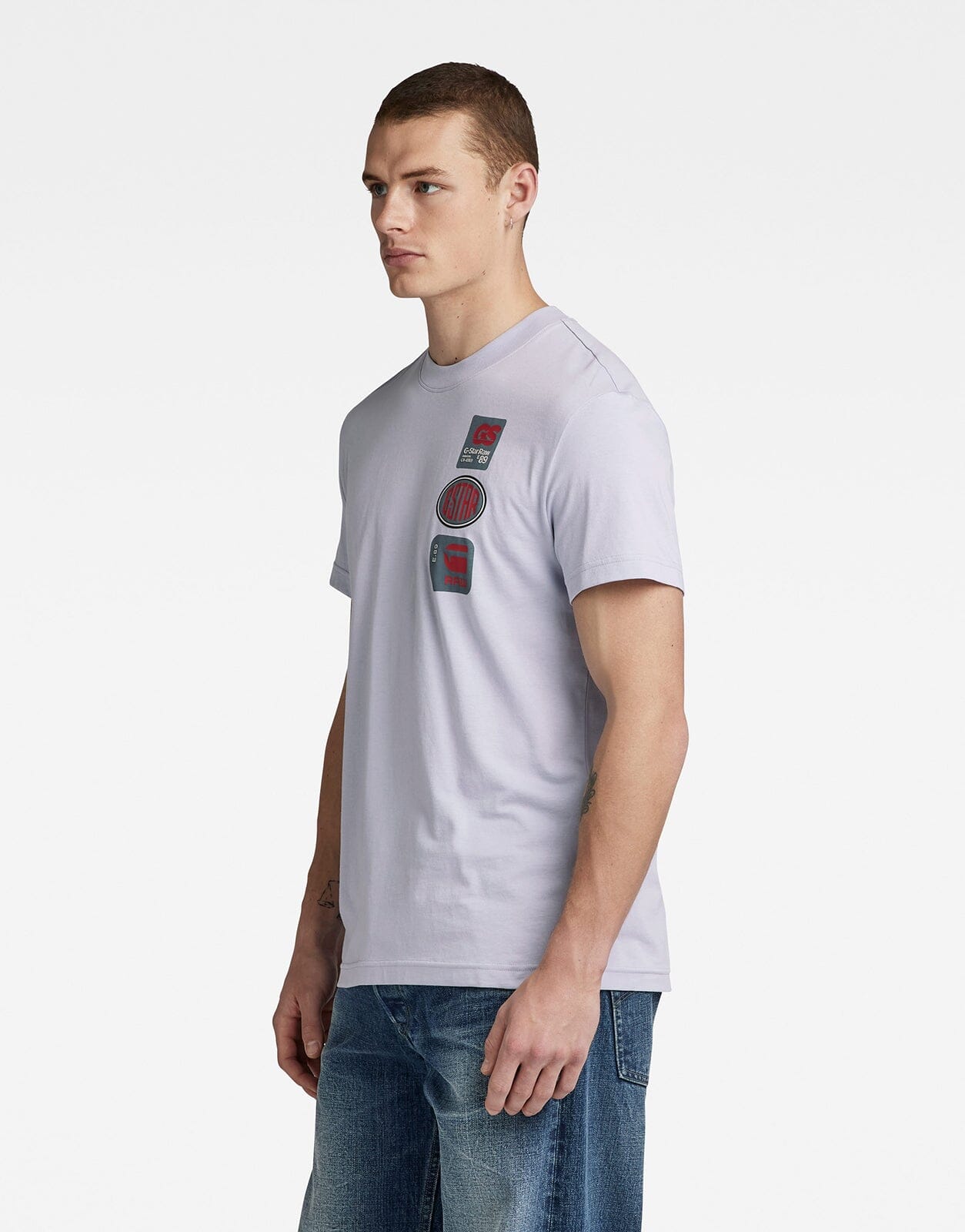 G-Star RAW Multi Badge Icelandic Blue T-Shirt
