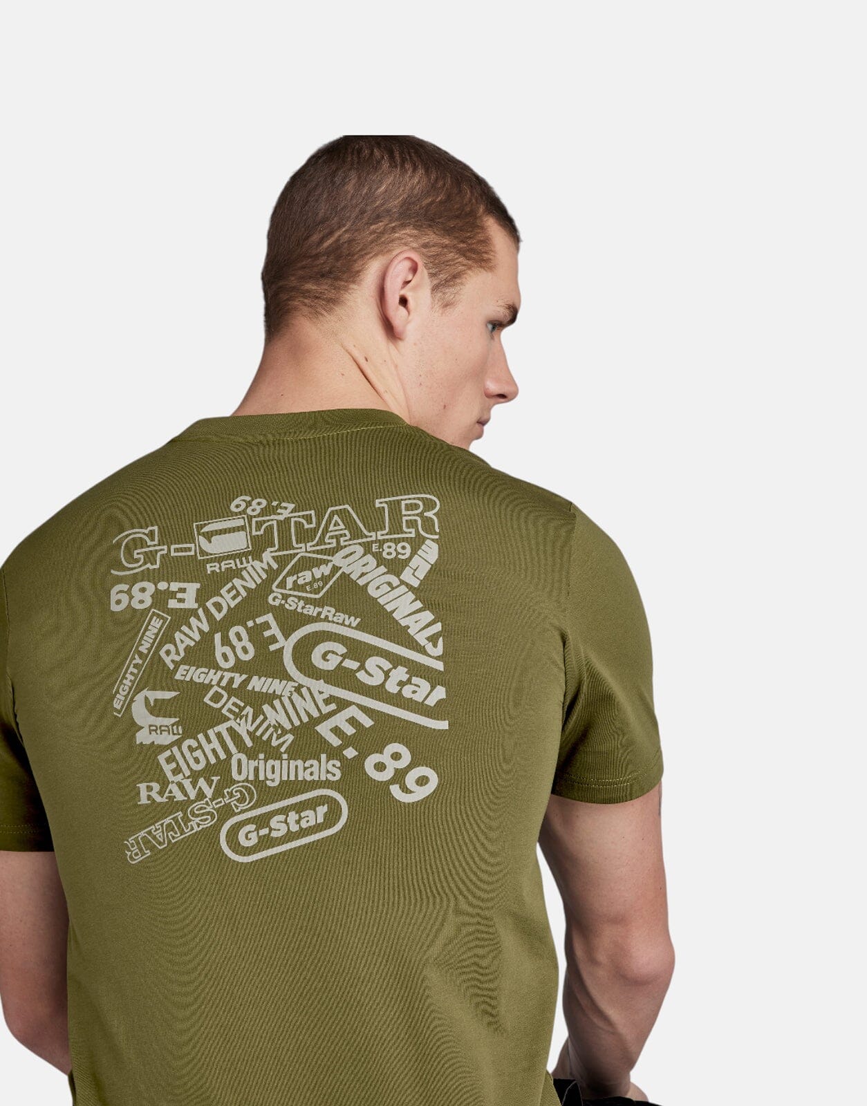 G-Star RAW Back Graphic Slim T-Shirt Dk Olive