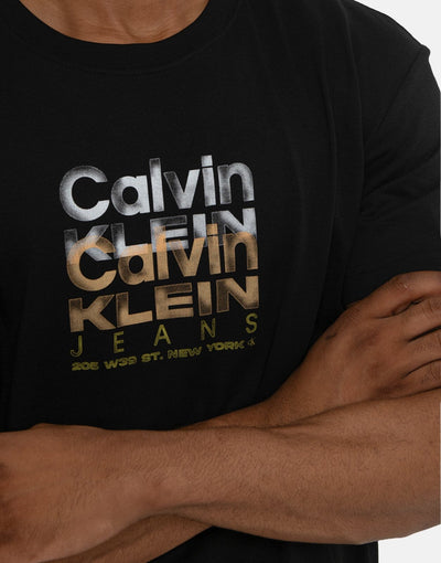 Calvin Klein Repeat Logo T-Shirt Blk
