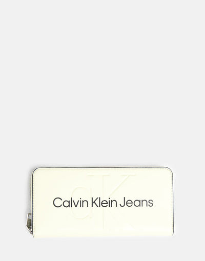 Calvin Klein Sculpted Mono Zip Light Yellow Wallet