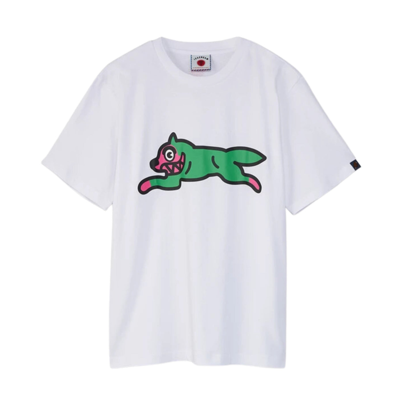 Ice-Cream T-Shirt Running Dog White