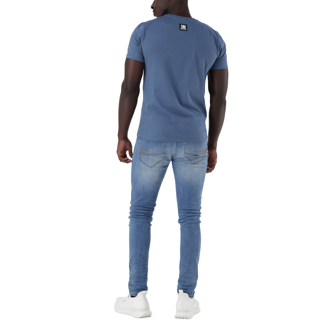 JACKSON BLUE GREY CREW NECK LOGO TEE