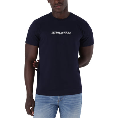 MILO NAVY CREW NECK LOGO TEE