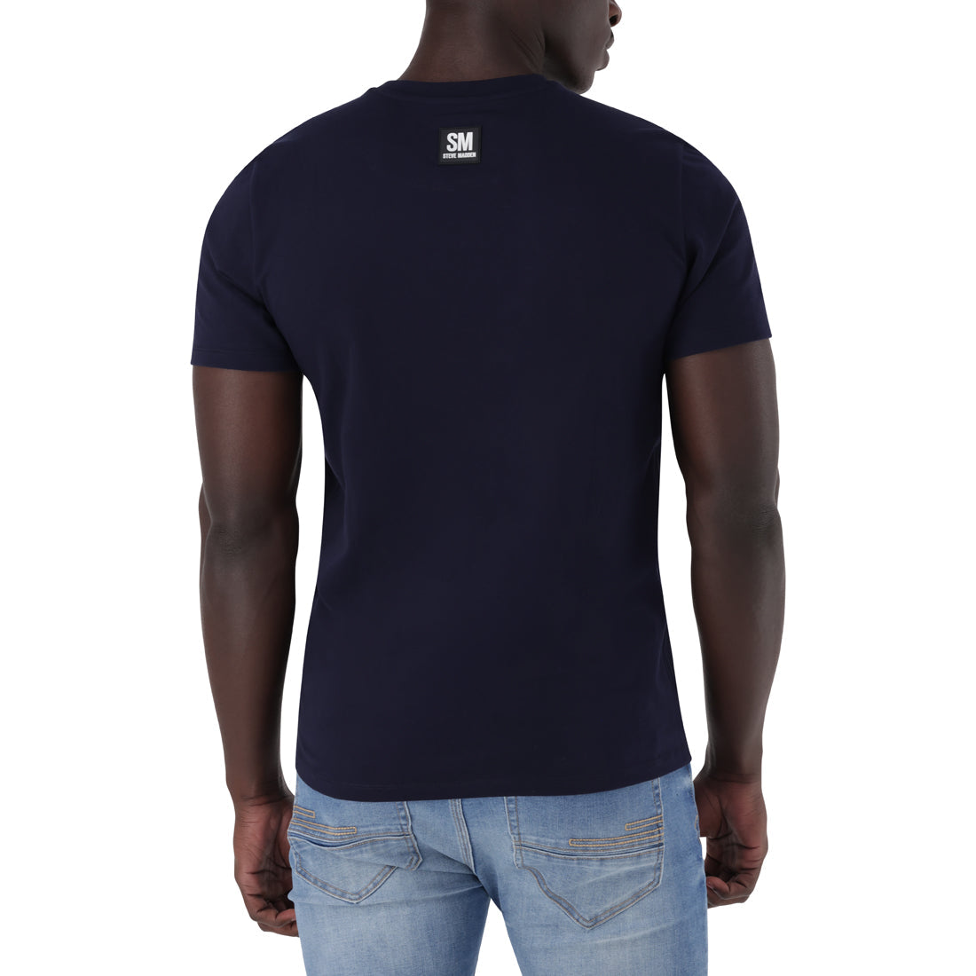 MILO NAVY CREW NECK LOGO TEE