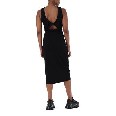CAMILLA MIDI DRESS WITH POPPERS BLACK