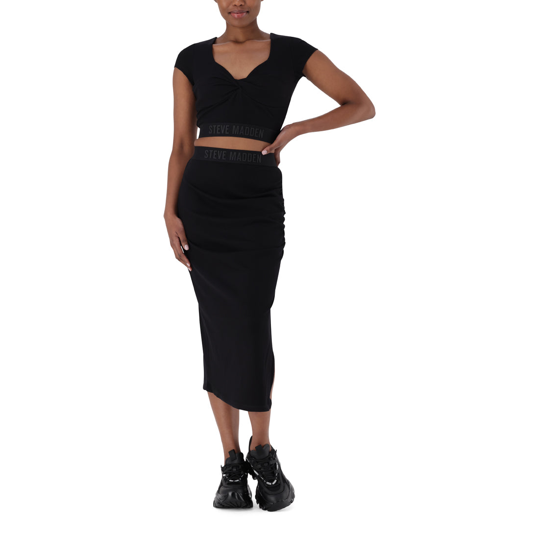 STEPHANIE BLACK TUBE SKIRT