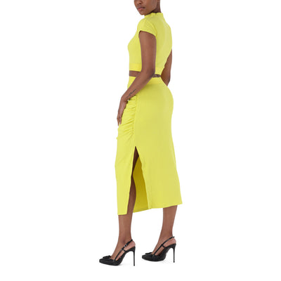 STEPHANIE YELLOW TUBE SKIRT