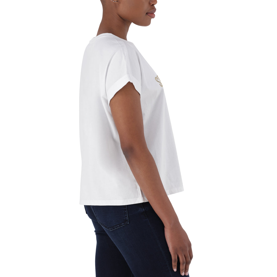 BLAIRE WHITE LOGO TEE WITH POPPERS