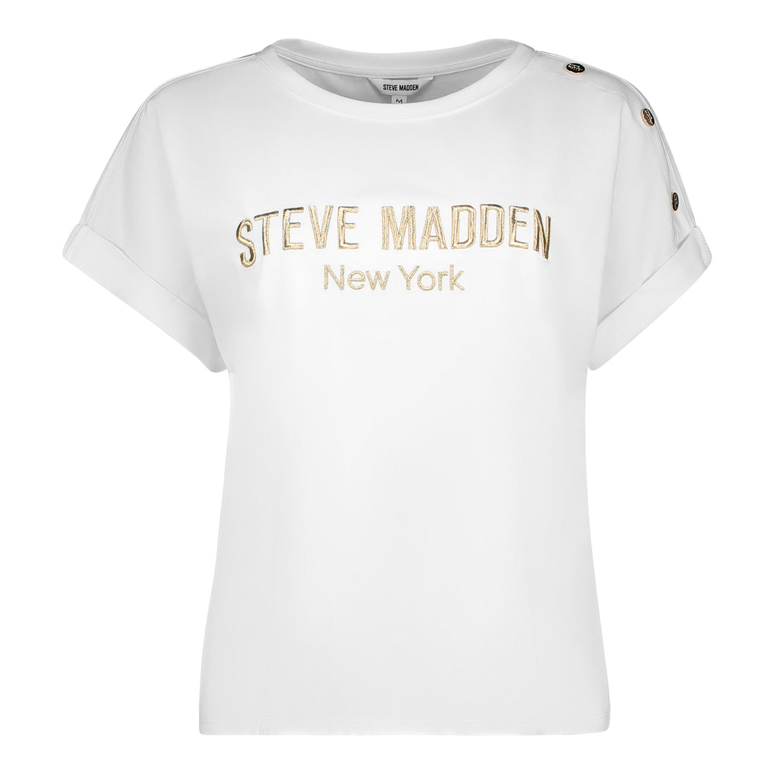 BLAIRE WHITE LOGO TEE WITH POPPERS