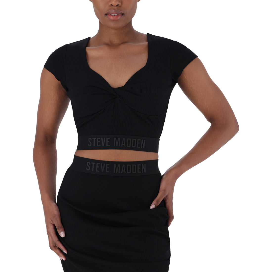 JENNA FRONT TWIST BUSTIER BLACK TOP