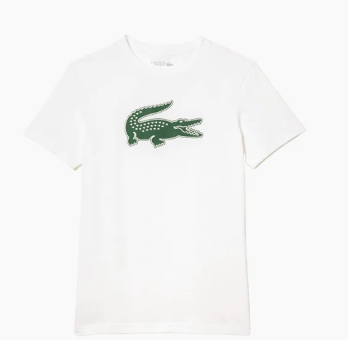 Crew Neck crocodile print organic cotton t-shirt