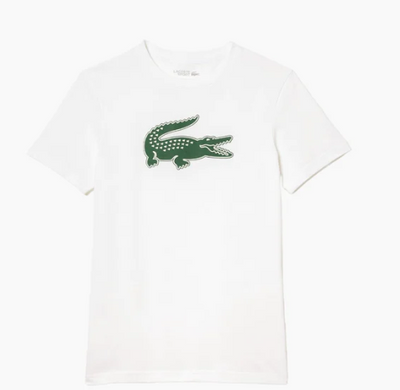 Crew Neck crocodile print organic cotton t-shirt