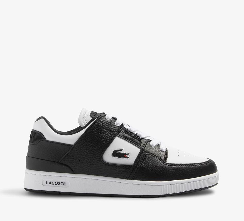 Lacoste Men's Court Cage Leather Colour Contrast Trainers