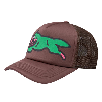 Ice-Cream Cap Trucker Running Dog Brown