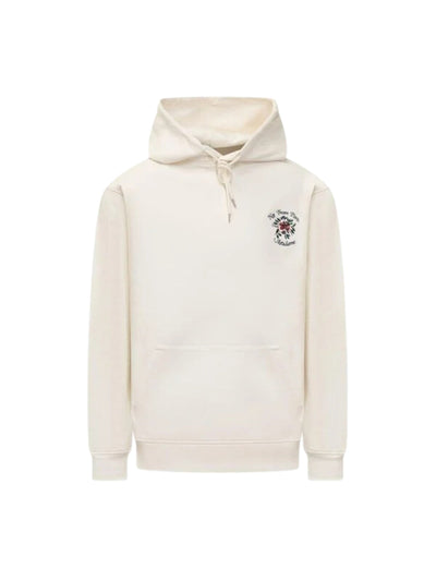 Drole De Monsieur Hoodie Fleurs Slogan Cream
