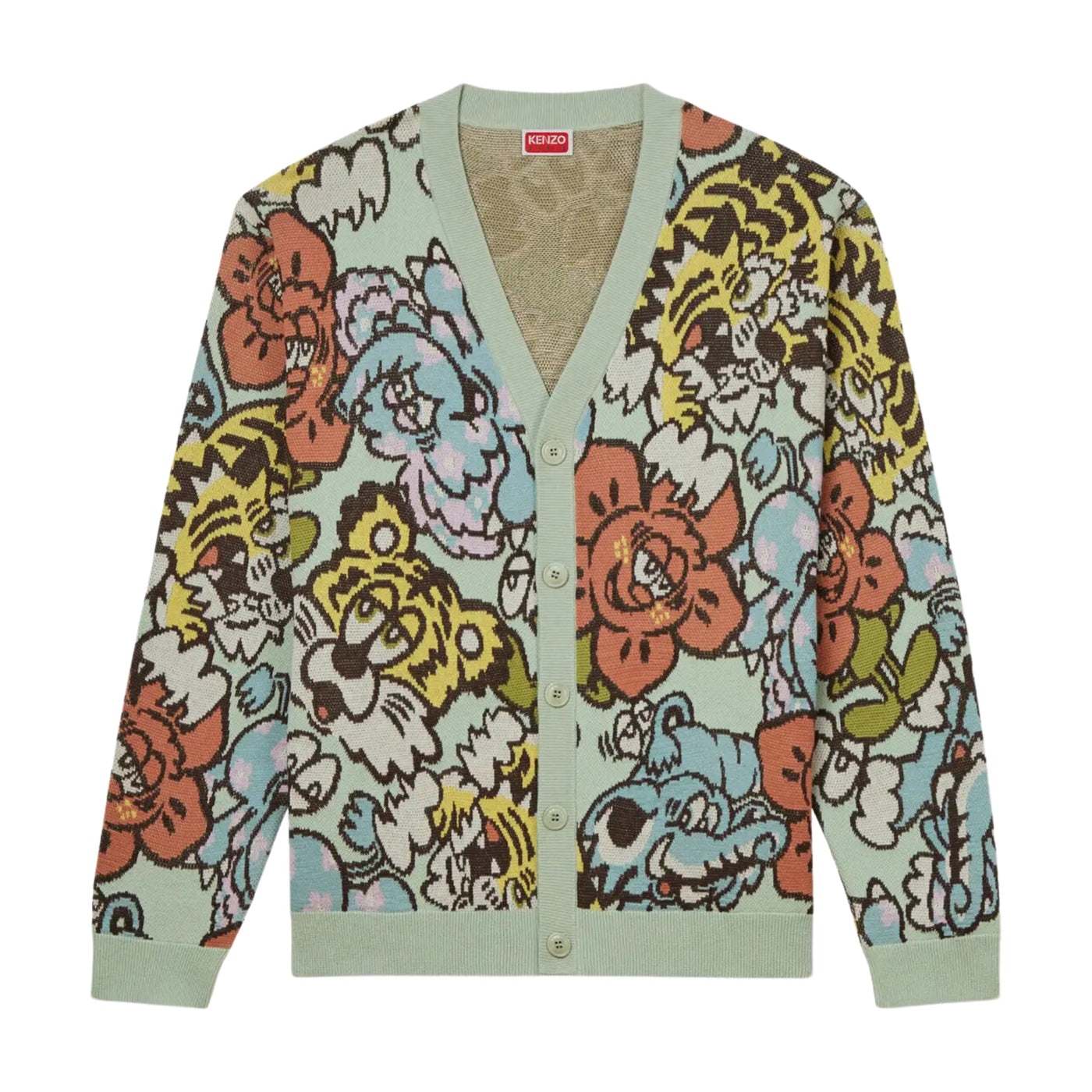 Kenzo Cardigan Allover Print Multi