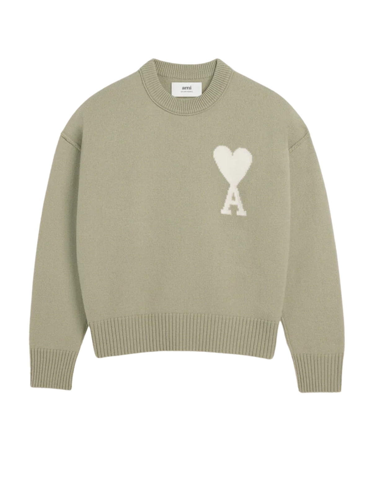 Ami Sweater Logo Heather Sage