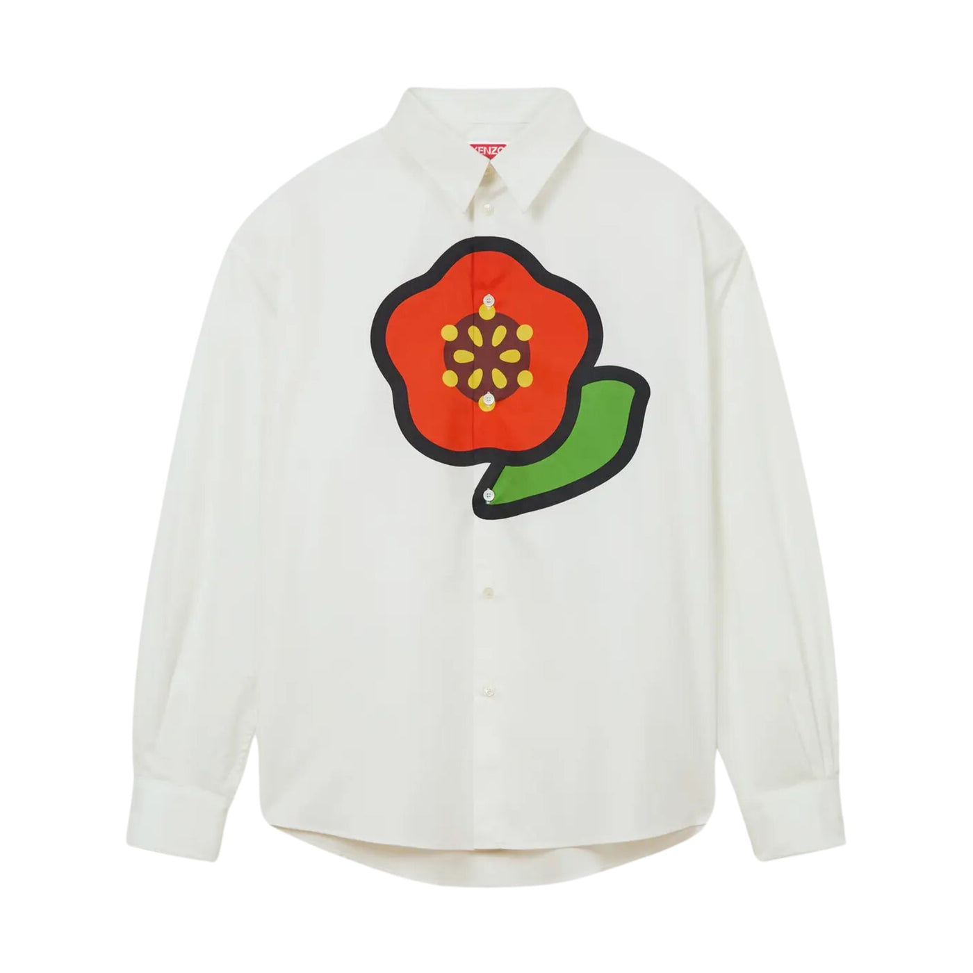 Kenzo Shirt Split Boke Flower White