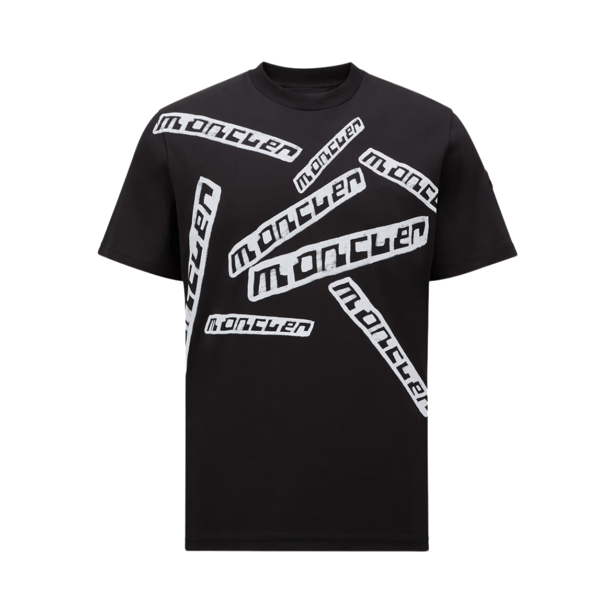 Moncler T-Shirt Multiple Logo Black